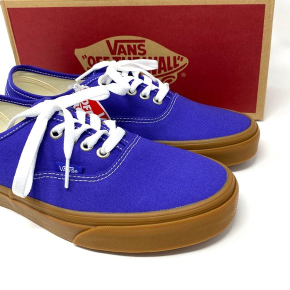 🌿Sale🌿 Vans Authentic Gum Spectrum Blue Canvas Sneakers Men's Size VN0A348A3ZE - Picture 7 of 11
